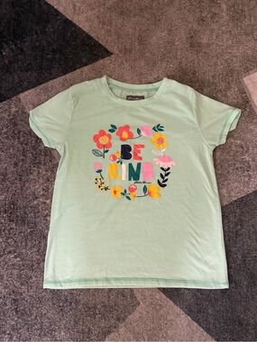 Eddie Bauer Mint Green 'Be Kind' Floral Graphic Tee